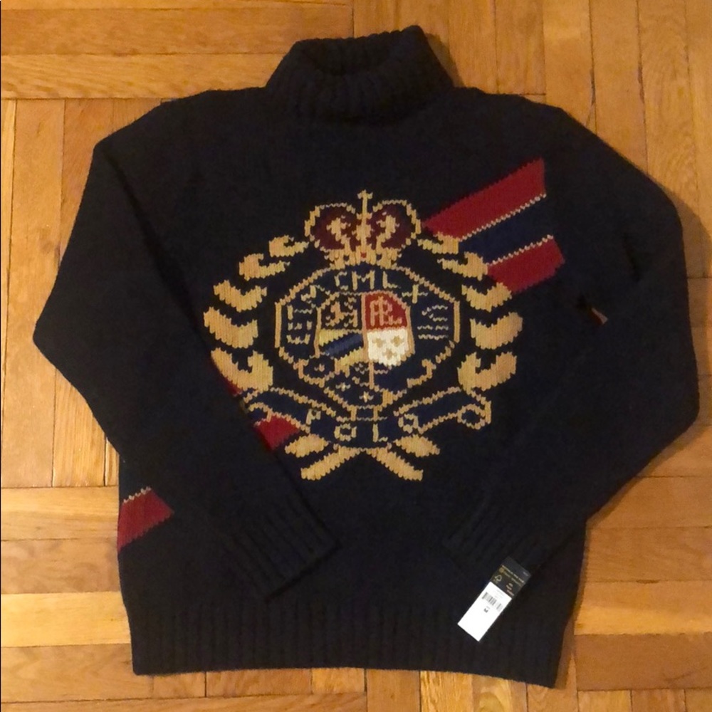 Ralph Lauren Mens Wool Turtleneck Sweater